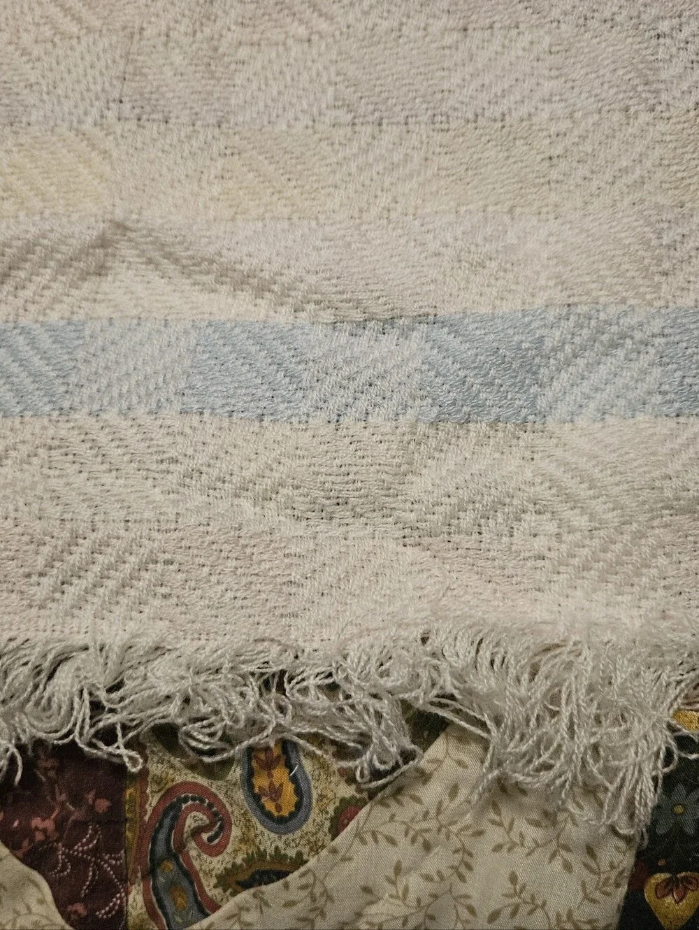 Pastel White Pink Yellow Blue Baby Blanket